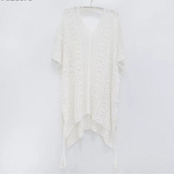 New Beach Cover Up Bikini Crochet Knitted Tassel T - Picture 3 of 5